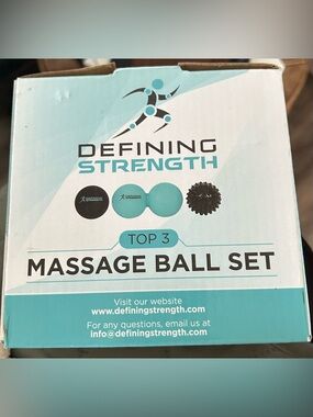 Defining Strength Massage Ball Set - Teal & Black